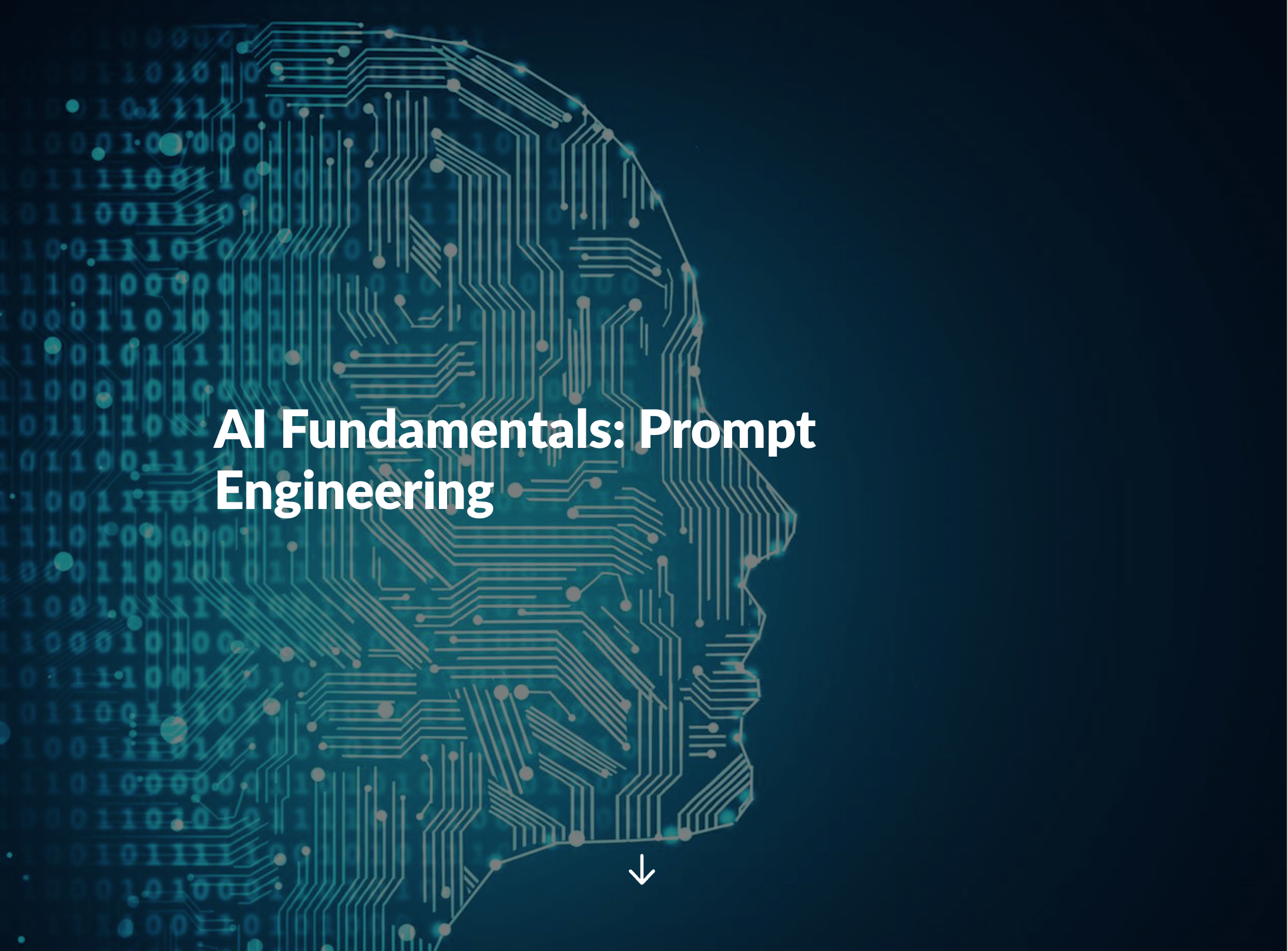 AI Fundamentals Prompt Engineering module title screen